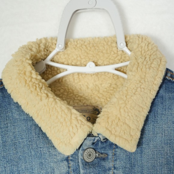 Vtg Polo Jeans Co. Ralph Lauren USA Flag Denim Jacket Youth L Women's S/Petite?? - Picture 6 of 16